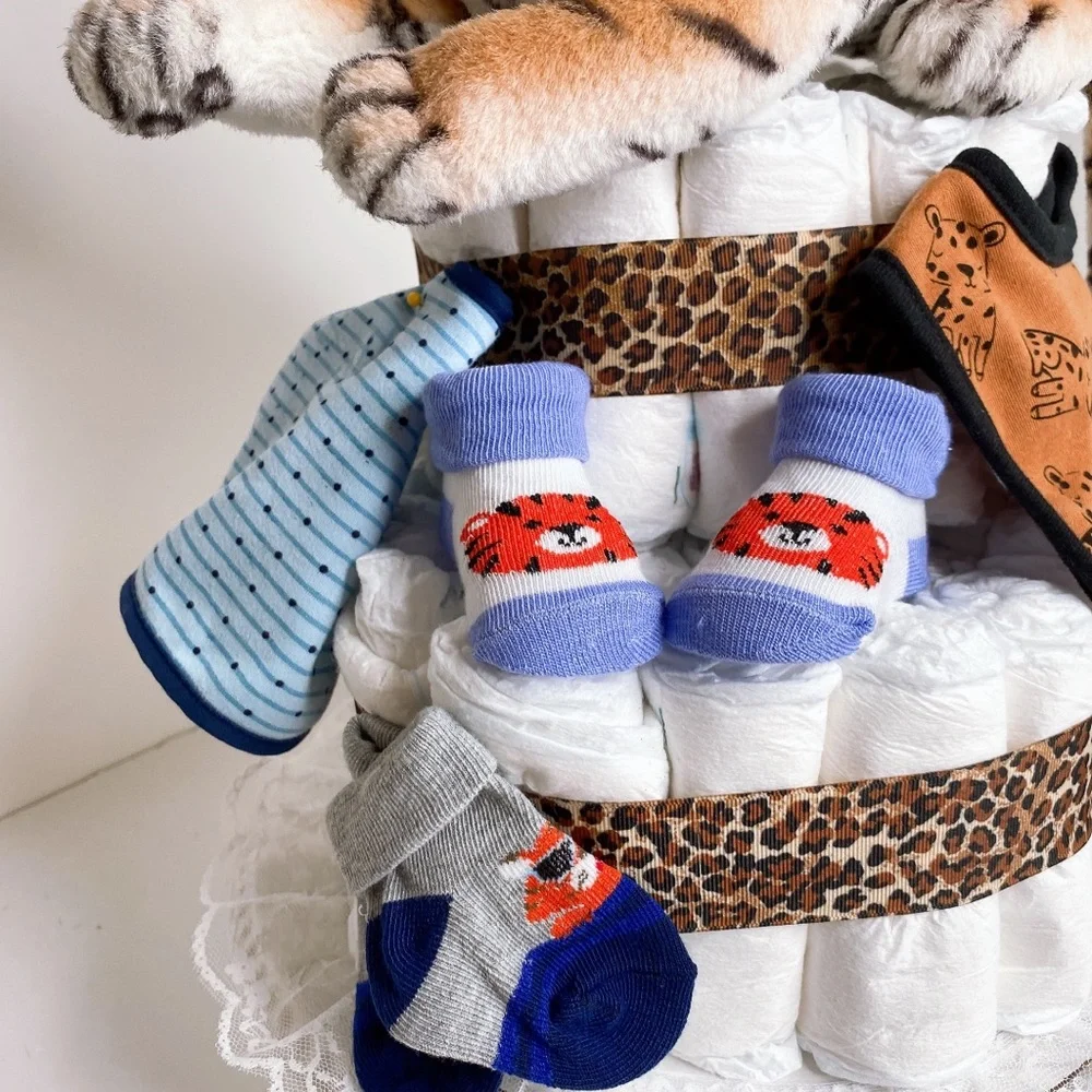 Tiger Diaper Cake